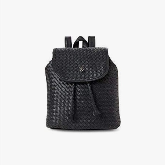 CXL by Christian Lacroix Anastasia Woven Backpack Elegant Black shoulder Handbag - Picture 1 of 10